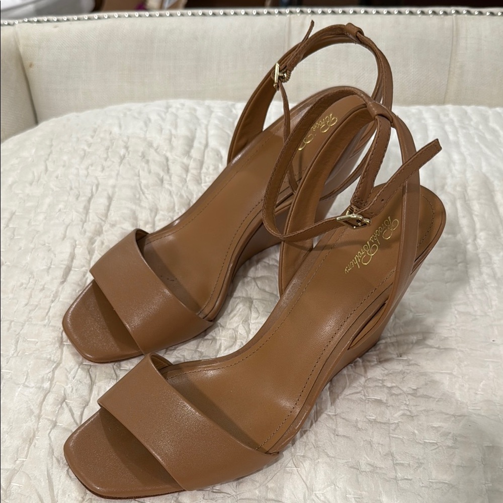 Brooks Brothers Tan Wedge Sandals